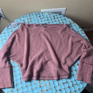She and Sky Pink size neck sweater